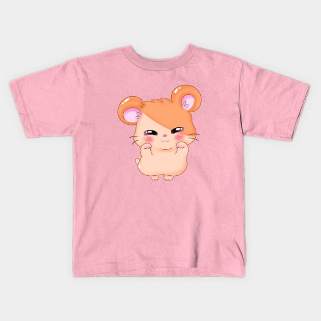 Cute Hamtaro Fanart Kids T-Shirt by MomoChocoShop